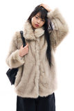 Half fox fur jacket