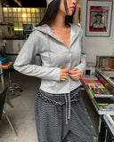 Benny Semi-Crop Hooded Cardigan