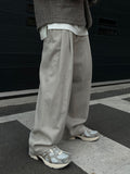 Solid Two-Tuck Cotton Pants