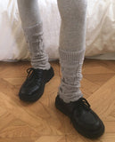 Newha Cable Shirring Leg Warmer Socks