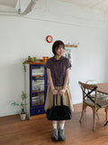 Cueheu Banding Flare Midi Skirt