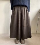 Hennedy banding dot balloon brushed long skirt