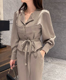 Elo No Collar Shirring Jacket