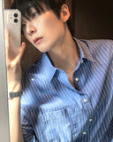 Poseulrin Stripe Short Sleeve Shirt