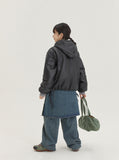 [BAONHAUS] Linmove Glossy Pocket Ribbon Hood Padding Jumper