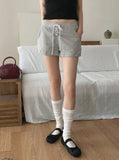 Bonu Ribbed See-Through Knee Socks Shirring Pleated Socks