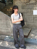 Boda Stripe Color Matching Daily Short Sleeve T-shirt