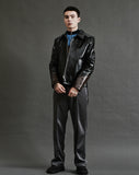 Cowhide Pull Up Two Tone Jacket