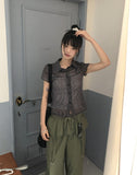 Corrit Keyring Nylon Layered Nylon Two-Way Banding Wide Long Pants