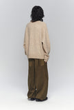 HAIRY WARM BOAT NECK KNIT