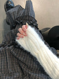 Helo Angora Rib Ribbon Knit Cardigan