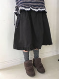 Brikin Cotton Midi Frill Skirt