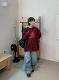 Dronghin Dart Washing Denim Wide Pants