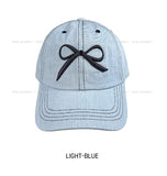 Ribbon Denim Ball Cap