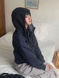 Inf Check Color Matching Two-Way Hood Zip-Up