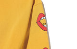 Heavy Over Fit Sleeve LIPS Lettering Brushed MTM