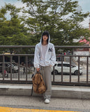 Wearing Stripe Banding Pants