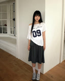 Rune Boatneck One Off-Shoulder Printed Short Sleeve T-Shirt