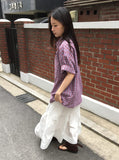 [BAONHAUS] Kinens Over Check Short Sleeve Shirt