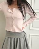 Enru Slim Fit Sleeveless Cardigan Set