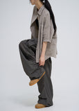 Uni Shirring Wide Cargo Pants