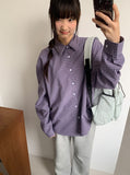 [unisex] Tiltado Check Over Long Sleeve Shirt