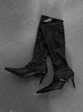 1194 Stiletto Sock Heel Boots (8cm)
