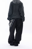 Bont snap pocket loose denim pants