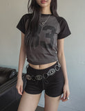 Memory Raglan Semi Crop Tee