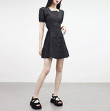 Clony Puff Raw Denim One Piece