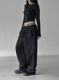 Sagging Layered Balloon Sweatpants
