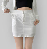 Tight Banding H-line Cotton Skirt Pants