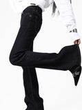 Deep-sticking Low Bootcut Denim Pants