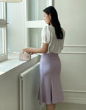 Deuelrin Mermaid Slit Skirt