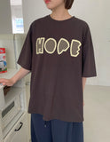[unisex] Melgo Lettering Over Short Sleeve Tee