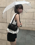Verge Dot Balloon Pumpkin Sleeveless Blouse