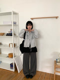 Danimo Stripe Banding Wide Long Pants