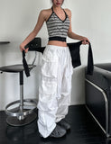 Multi strip knit halter sleeveless