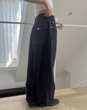 Yuki raw pocket balloon denim pants