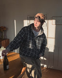 Chilling Check Reversible Hooded Zip-Up