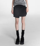 Arc Unbalanced Wrap Skirt