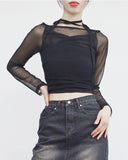 Pinia See-Through T-Shirt + Sleeveless Set