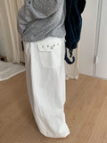 Bepos Rivet Cotton Balloon Wide Pants