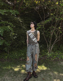 Const Bring Damaged Wide Denim