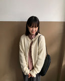Icon Hairy Wool Round Cardigan
