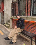 Fielden Plate Zipper Wide Pants