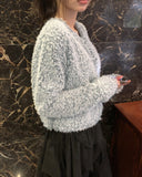 Nori Brush Fur Short Cardigan