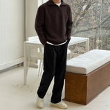 Dev one tuck semi-wide banding slacks