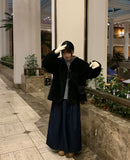 Minto collar fleece mustang jacket