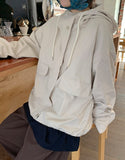 Pominy Pocket String Cotton Hood Jacket